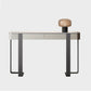 Tabella della console rettangolare moderna Tabella di divano console in grigio/oro