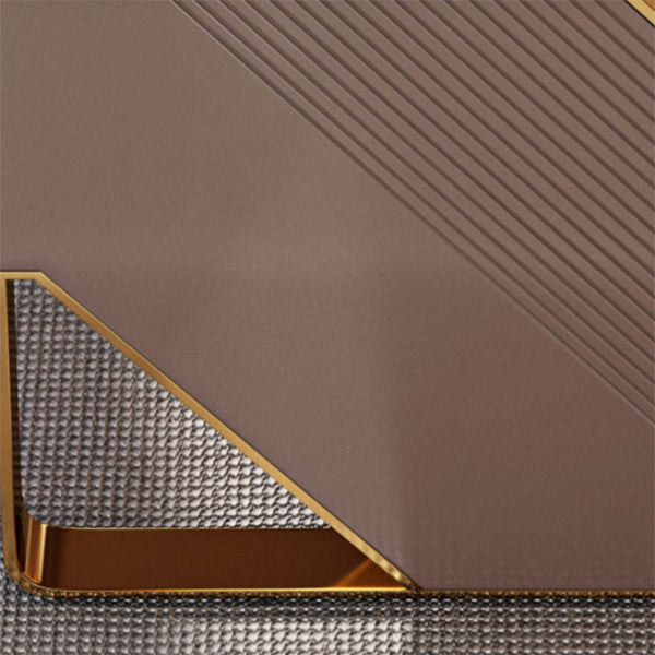 Rectangular Shaped Stone Office Desk 2 Legs Writing Desk in Brown Clearhalo 'furn' 'furn_office_desk' 'Furniture' 'Office Desks' 'Office Furniture' 'office_desk' 7217208