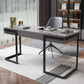 Stone Rectangle Writing Desk Modern Style Computer Desk in Gray