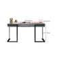 Stone Rectangle Writing Desk Modern Style Computer Desk in Gray