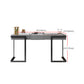 Stone Rectangle Writing Desk Modern Style Computer Desk in Gray