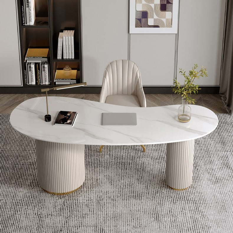 Glam Executive Desk Finition Finish Freeform Computer Bureau avec tiroirs