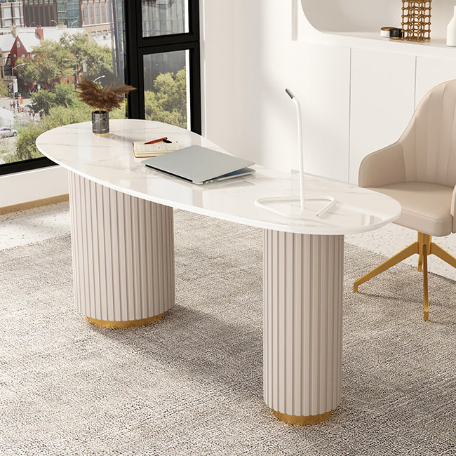 Glam Executive Desk Finition Finish Freeform Computer Bureau avec tiroirs