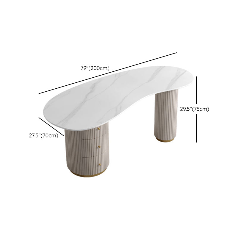 Glam Executive Desk Finition Finish Freeform Computer Bureau avec tiroirs