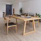 Rectangular Shaped Conference Table Wooden Writing Desk in Natural