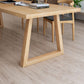 Rectangular Shaped Conference Table Wooden Writing Desk in Natural