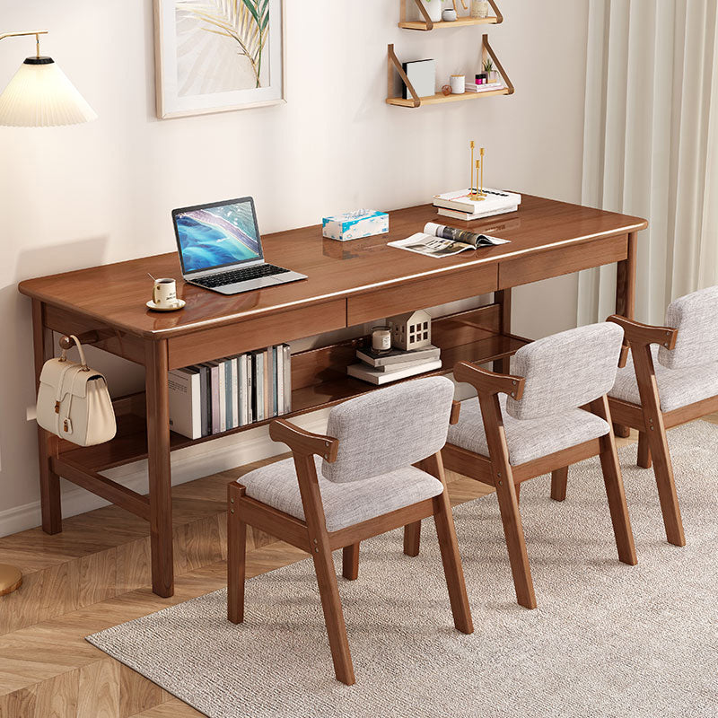Wooden Office Desk Modern Rectangle H-Shape Base Writing Desk for Bedroom Clearhalo 'furn' 'furn_office_desk' 'Furniture' 'Office Desks' 'Office Furniture' 'office_desk' 7217445