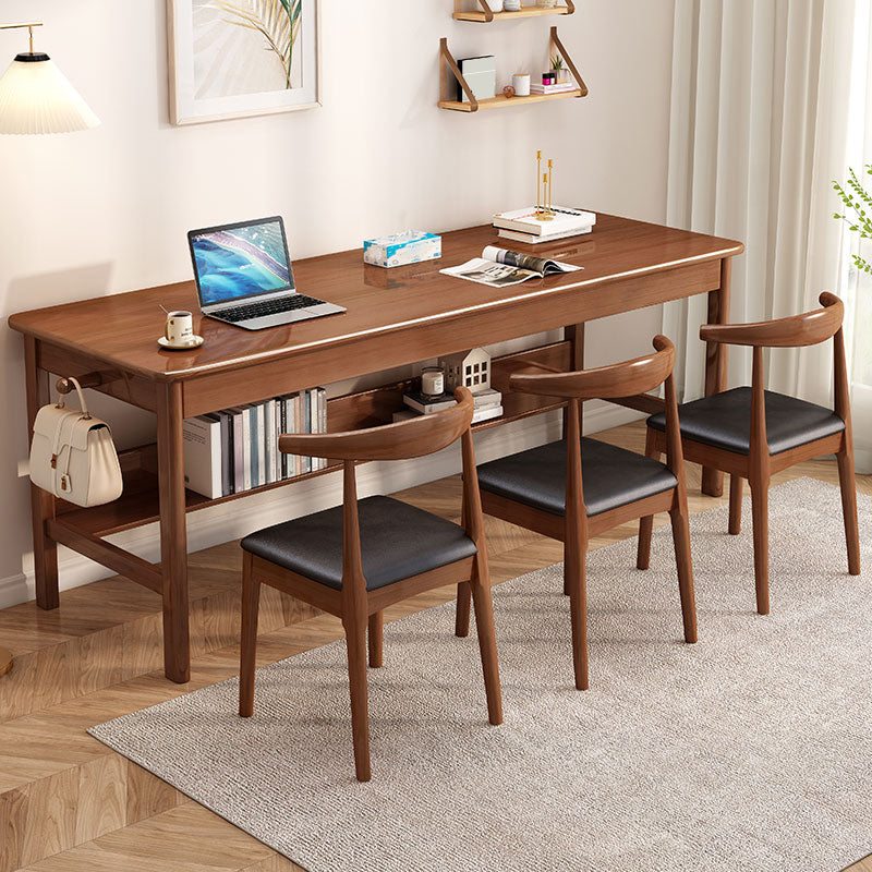 Wooden Office Desk Modern Rectangle H-Shape Base Writing Desk for Bedroom Clearhalo 'furn' 'furn_office_desk' 'Furniture' 'Office Desks' 'Office Furniture' 'office_desk' 7217449