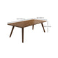 Modern Solid Wood Writing Desk Parsons Base 29.53" Tall Brown Office Desk Clearhalo 'furn' 'furn_office_desk' 'Furniture' 'Office Desks' 'Office Furniture' 'office_desk' 7217527