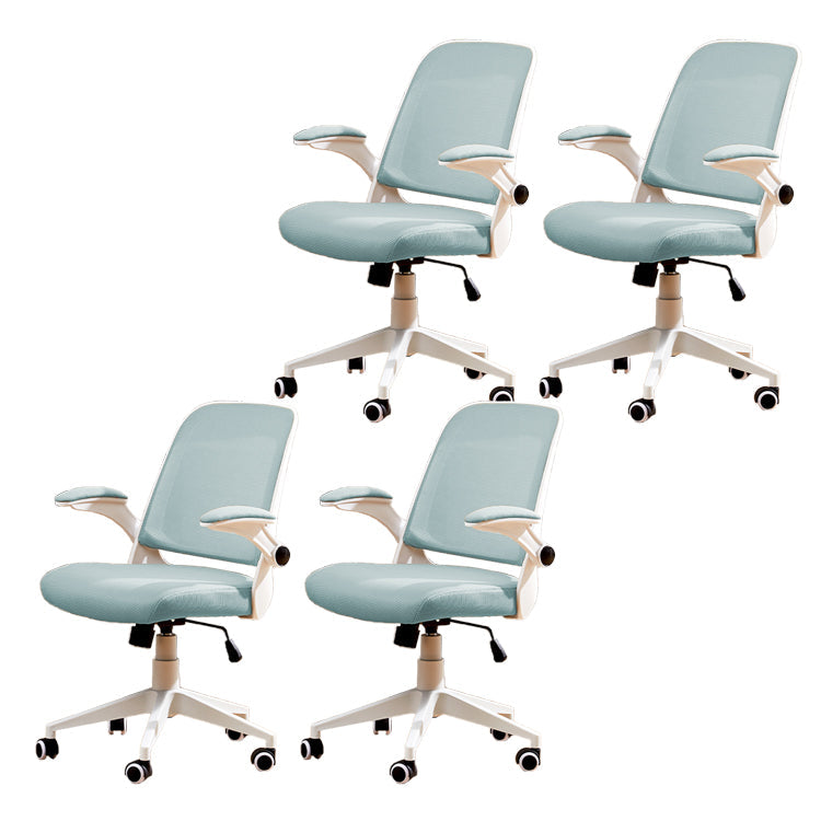 Modern Removable Arms Chair Tilt Mechanism No Distressing Ergonomic Desk Chair Blue 4 Piece Set Clearhalo 'furn' 'furn_office_chair' 'Furniture' 'Office Chairs' 'Office Furniture' 'office_chair' 7217593