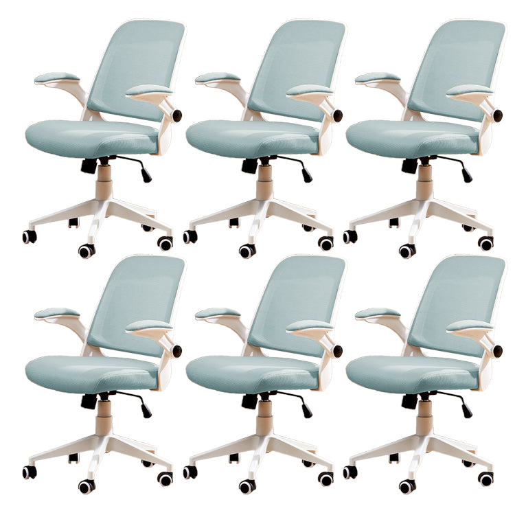 Modern Removable Arms Chair Tilt Mechanism No Distressing Ergonomic Desk Chair Blue 6 Piece Set Clearhalo 'furn' 'furn_office_chair' 'Furniture' 'Office Chairs' 'Office Furniture' 'office_chair' 7217595