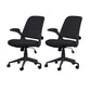 Modern Removable Arms Chair Tilt Mechanism No Distressing Ergonomic Desk Chair Black 2 Piece Set Clearhalo 'furn' 'furn_office_chair' 'Furniture' 'Office Chairs' 'Office Furniture' 'office_chair' 7217599