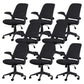 Modern Removable Arms Chair Tilt Mechanism No Distressing Ergonomic Desk Chair Black 8 Piece Set Clearhalo 'furn' 'furn_office_chair' 'Furniture' 'Office Chairs' 'Office Furniture' 'office_chair' 7217602