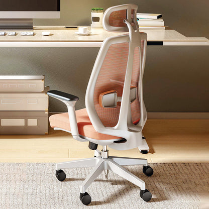 Removable Arms Office Chair Modern No Distressing Ergonomic Desk Chair with Wheels Orange 1 Piece Clearhalo 'furn' 'furn_office_chair' 'Furniture' 'Office Chairs' 'Office Furniture' 'office_chair' 7217604
