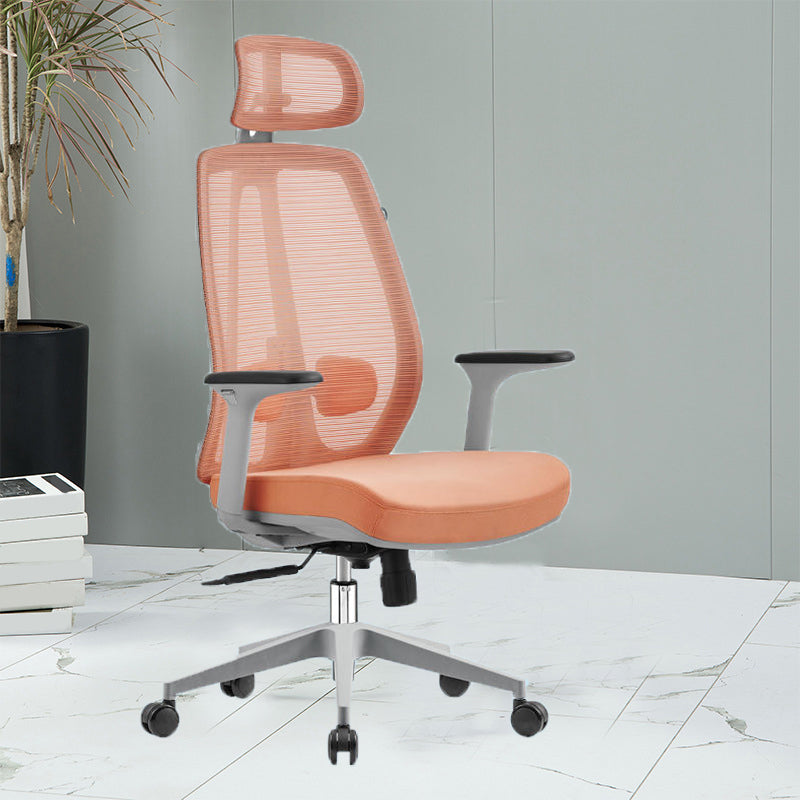Removable Arms Office Chair Modern No Distressing Ergonomic Desk Chair with Wheels Clearhalo 'furn' 'furn_office_chair' 'Furniture' 'Office Chairs' 'Office Furniture' 'office_chair' 7217609