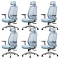 Removable Arms Office Chair Modern No Distressing Ergonomic Desk Chair with Wheels Blue 6 Piece Set Clearhalo 'furn' 'furn_office_chair' 'Furniture' 'Office Chairs' 'Office Furniture' 'office_chair' 7217611