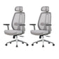 Removable Arms Office Chair Modern No Distressing Ergonomic Desk Chair with Wheels Grey 2 Piece Set Clearhalo 'furn' 'furn_office_chair' 'Furniture' 'Office Chairs' 'Office Furniture' 'office_chair' 7217616