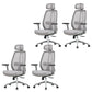 Removable Arms Office Chair Modern No Distressing Ergonomic Desk Chair with Wheels Grey 4 Piece Set Clearhalo 'furn' 'furn_office_chair' 'Furniture' 'Office Chairs' 'Office Furniture' 'office_chair' 7217619