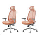 Removable Arms Office Chair Modern No Distressing Ergonomic Desk Chair with Wheels Orange 2 Piece Set Clearhalo 'furn' 'furn_office_chair' 'Furniture' 'Office Chairs' 'Office Furniture' 'office_chair' 7217622