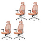 Removable Arms Office Chair Modern No Distressing Ergonomic Desk Chair with Wheels Orange 4 Piece Set Clearhalo 'furn' 'furn_office_chair' 'Furniture' 'Office Chairs' 'Office Furniture' 'office_chair' 7217623