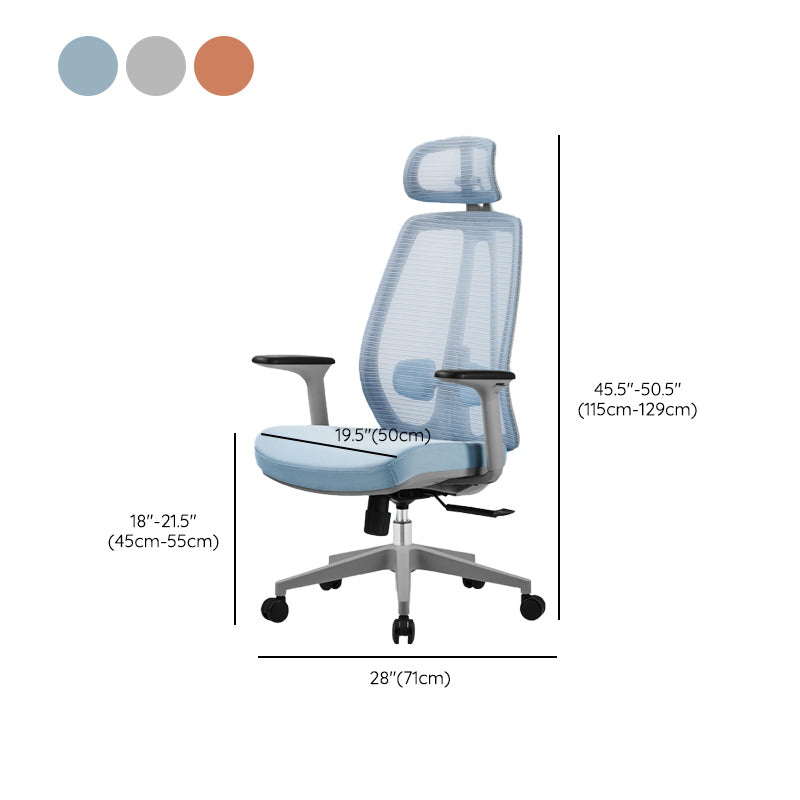 Removable Arms Office Chair Modern No Distressing Ergonomic Desk Chair with Wheels Clearhalo 'furn' 'furn_office_chair' 'Furniture' 'Office Chairs' 'Office Furniture' 'office_chair' 7217626