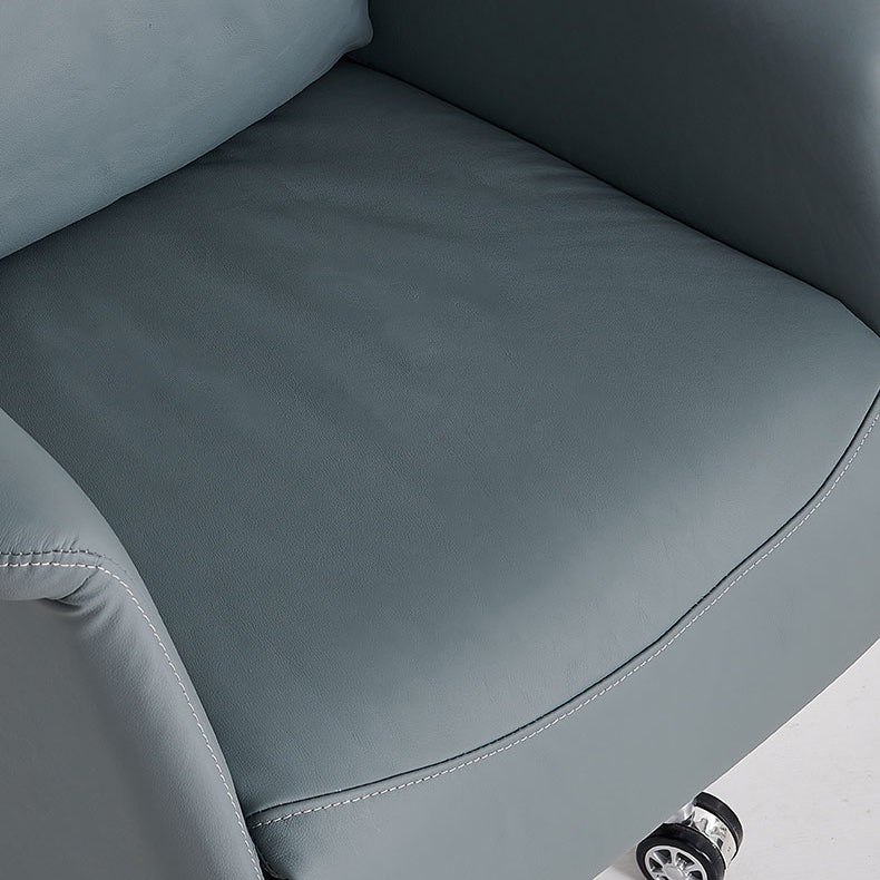 Moderner armloser Bürostuhl Lederverstellbarer Sitzhöhe Ergonomischer Schreibtischstuhl