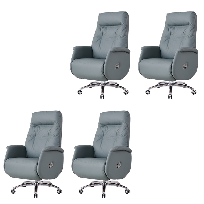 Moderner armloser Bürostuhl Lederverstellbarer Sitzhöhe Ergonomischer Schreibtischstuhl