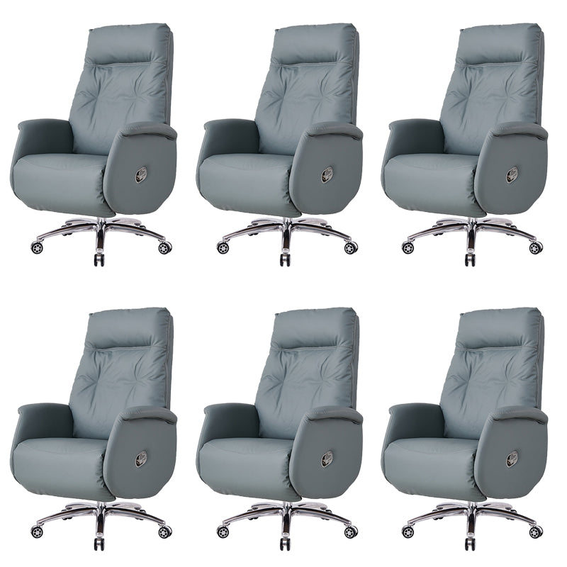 Moderner armloser Bürostuhl Lederverstellbarer Sitzhöhe Ergonomischer Schreibtischstuhl