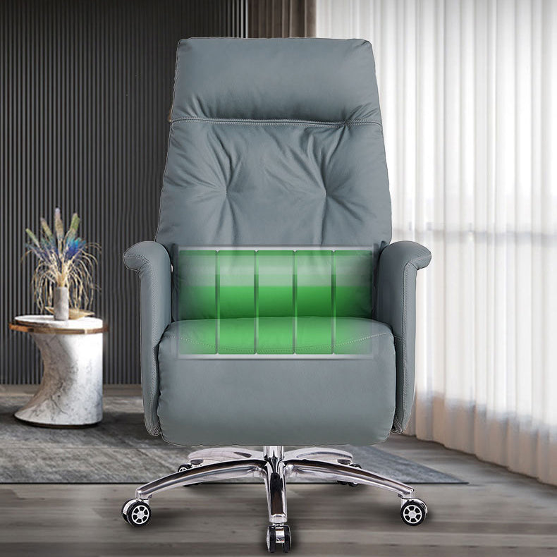 Moderner armloser Bürostuhl Lederverstellbarer Sitzhöhe Ergonomischer Schreibtischstuhl