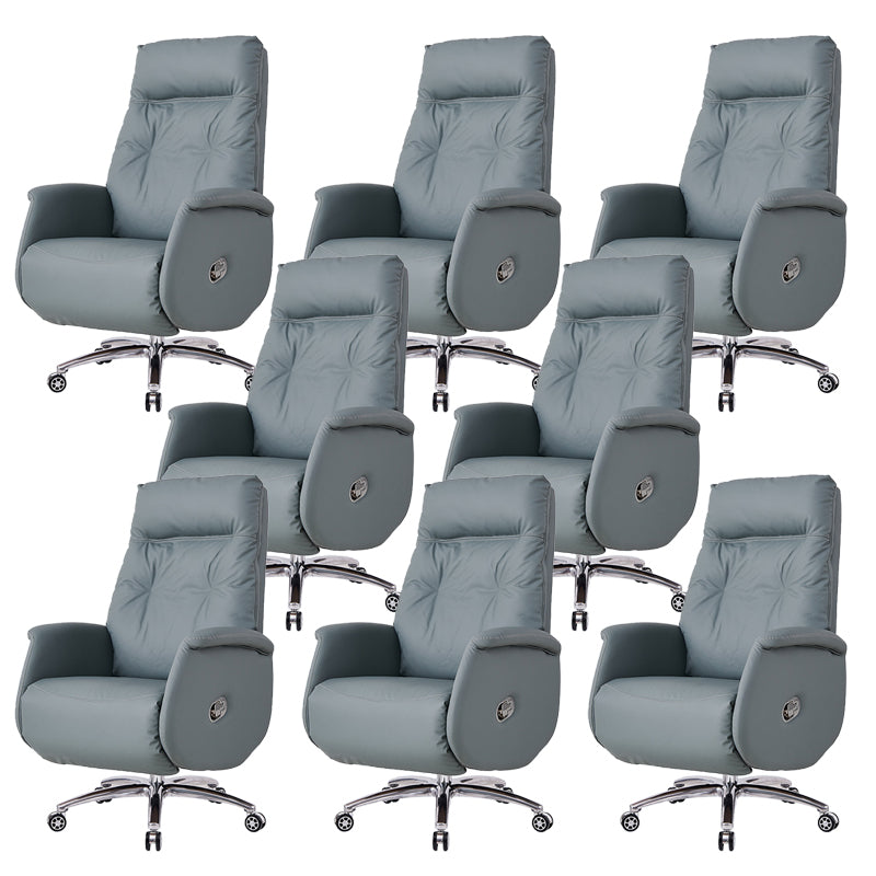 Moderner armloser Bürostuhl Lederverstellbarer Sitzhöhe Ergonomischer Schreibtischstuhl