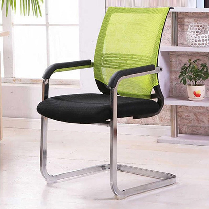 Armoiries fixes Mid Back Office Chaid Home No Wheels Mesh Hid Desk Chair