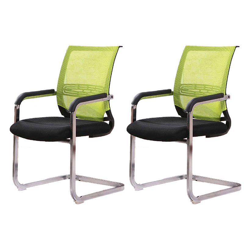 Armoiries fixes Mid Back Office Chaid Home No Wheels Mesh Hid Desk Chair