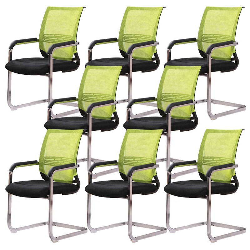 Armoiries fixes Mid Back Office Chaid Home No Wheels Mesh Hid Desk Chair