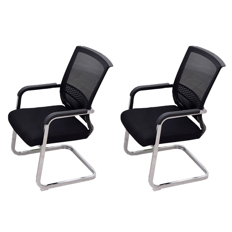 Armoiries fixes Mid Back Office Chaid Home No Wheels Mesh Hid Desk Chair