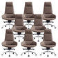 Modern Armless Office Chair Tilt Mechanism No Distressing Leather Ergonomic Desk Chair