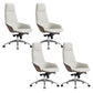 Modern Armless Office Chair Tilt Mechanism No Distressing Leather Ergonomic Desk Chair
