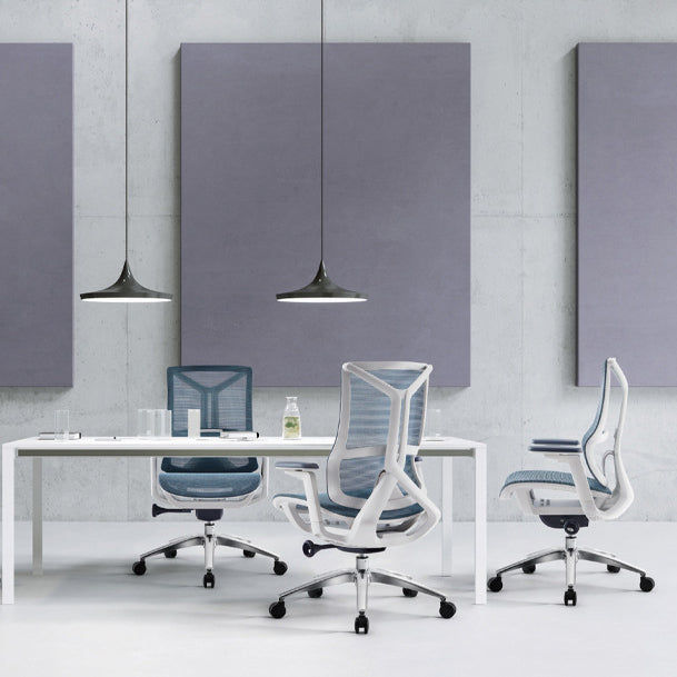 Chaise de bureau moderne sans chaise de bureau ergonomique pénible avec roues