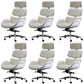 Armless Modern Office Chair Leather Tilt Mechanism No Distressing Ergonomic Desk Chair