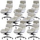 Armless Modern Office Chair Leather Tilt Mechanism No Distressing Ergonomic Desk Chair