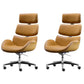 Armless Modern Office Chair Leather Tilt Mechanism No Distressing Ergonomic Desk Chair