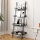Contemporary Open Back Ladder Bookshelf Acrylic Bookcase with Shelves Grey Clearhalo 'Bookcases' 'furn' 'furn_bookcases' 'Furniture' 'Office Furniture' 7218067