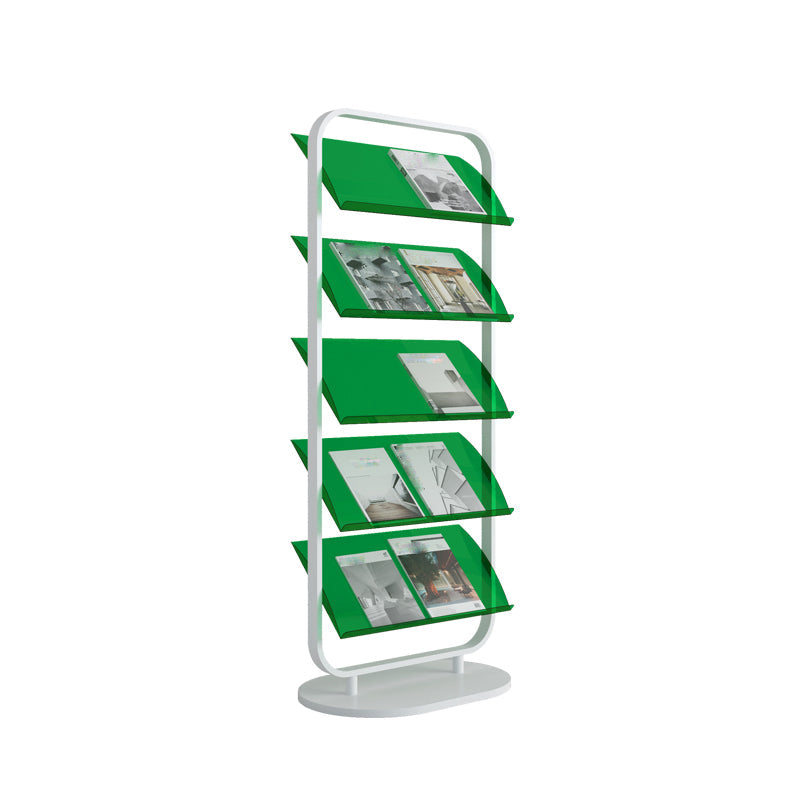 Bibliothèque contemporaine à l'arrière ouvert en métal bibliothèque en acrylique avec étagères