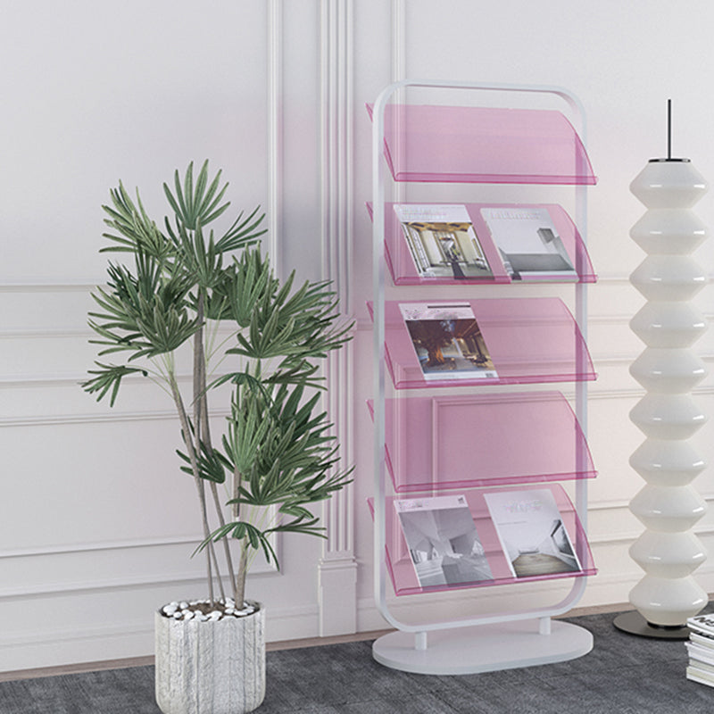 Bibliothèque contemporaine à l'arrière ouvert en métal bibliothèque en acrylique avec étagères