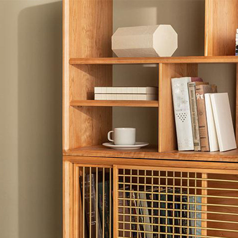 Eigentijdse open achterkant standaard boekenkast solide houten boekenplank met planken