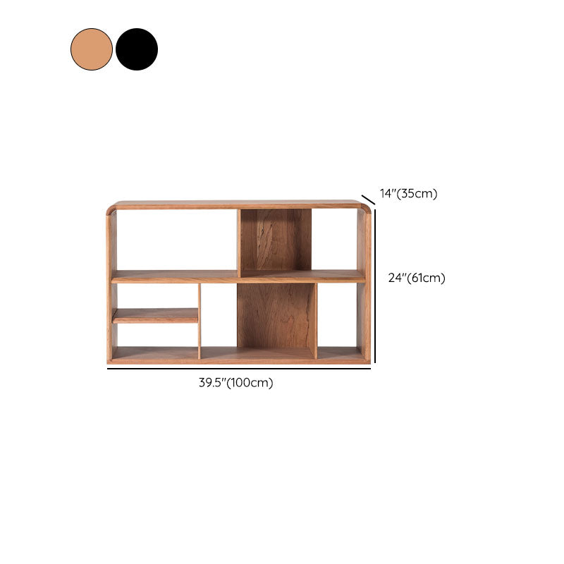 Eigentijdse open achterkant standaard boekenkast solide houten boekenplank met planken