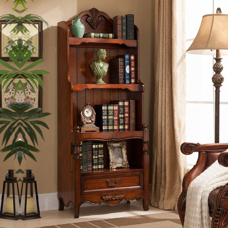 Bibliothèque en bois contemporaine Standard fermé à l'arrière avec étagères