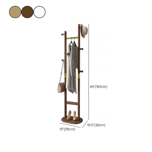 Talbero in legno massiccio di gancio di gancio in stile semplice con 5 ganci