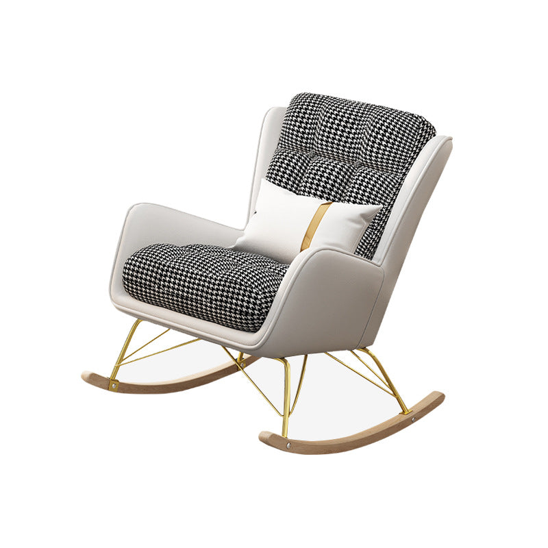 Chaise à bascule intérieure de style glam chaise à bascule canapé avec ottoman