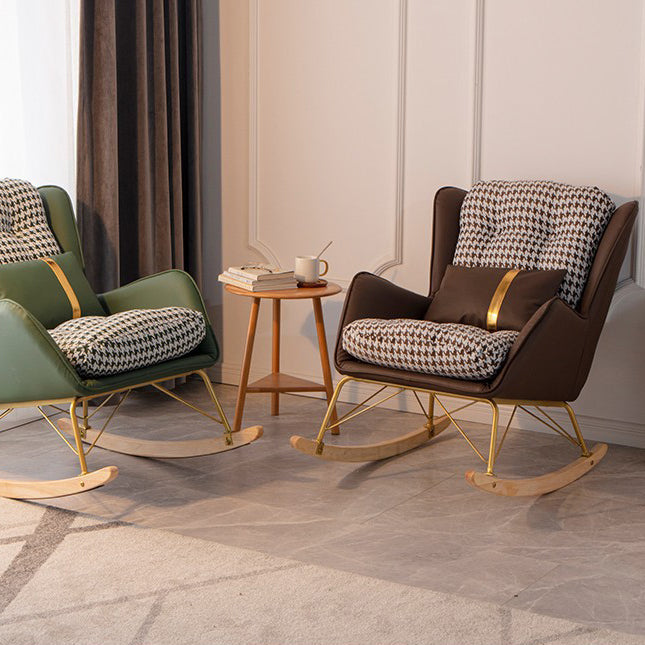 Chaise à bascule intérieure de style glam chaise à bascule canapé avec ottoman