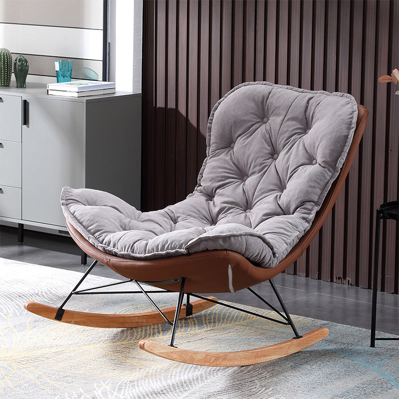 Wohnzimmer Luxus Freizeitstuhl Holz Rahmen Basis entspannende faule Schaukelstühle